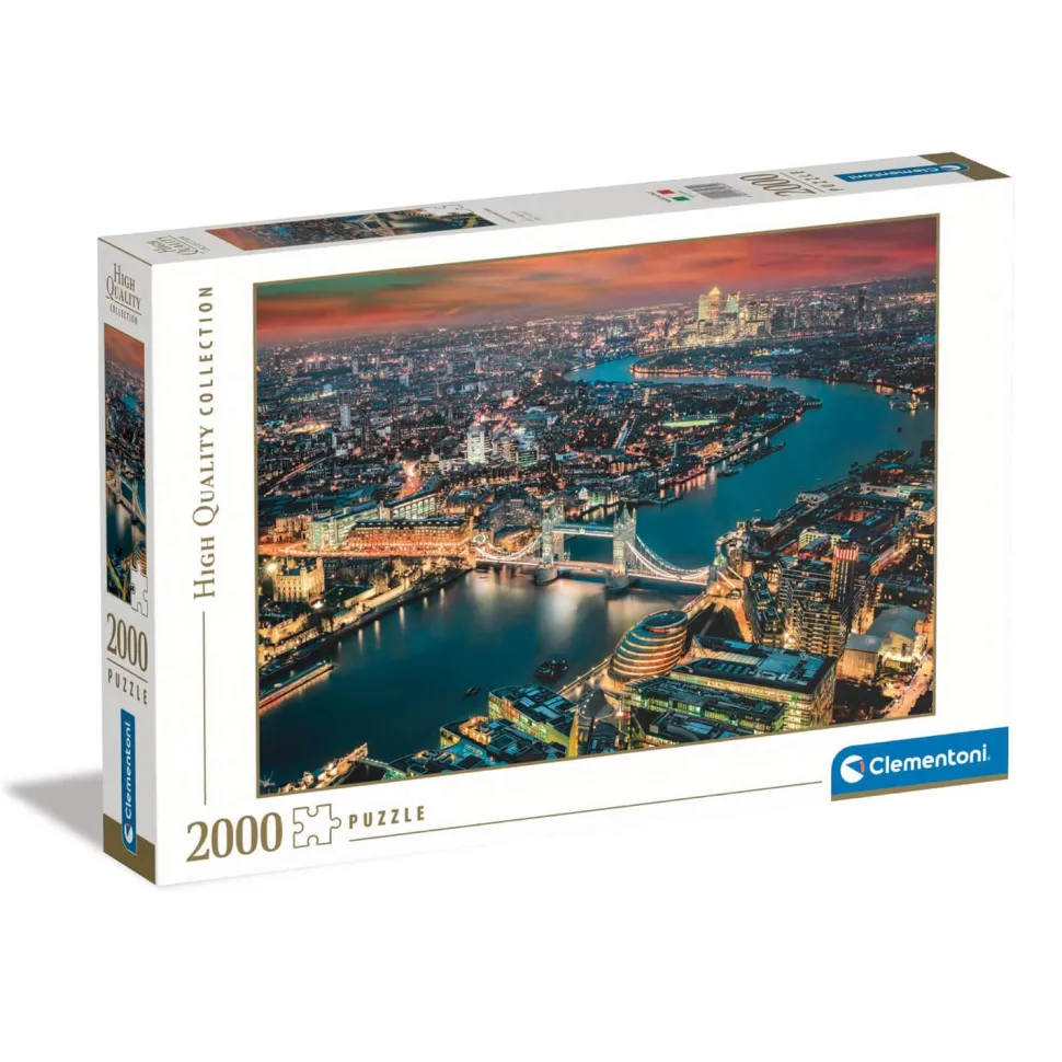 Puzzle 2000 pièces : Vue aérienne de Londres - Clementoni