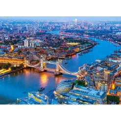 Puzzle 1000 pièces : Vue aérienne de Londres - Castorland