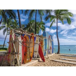 Puzzle 1000 pièces : Waikiki Beach, Hawaï - Trefl