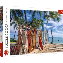 Puzzle 1000 pièces : Waikiki Beach, Hawaï - Trefl