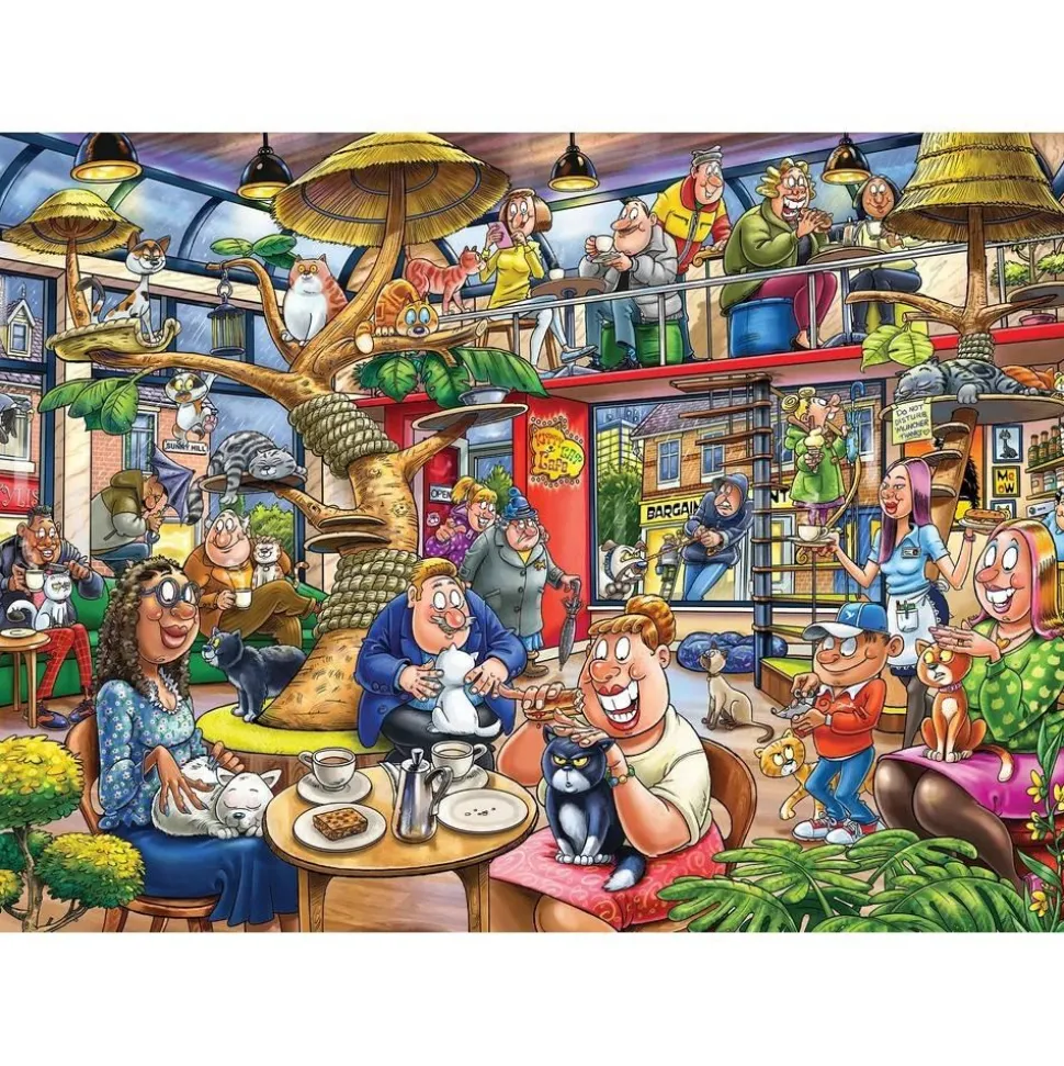 Puzzle 1000 pièces : Wasgij Mystery 28 - Folie féline ! - Jumbo