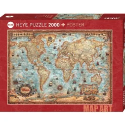 Puzzle 2000 pièces : Zigic : Carte du monde - Heye