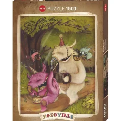 Puzzle 1500 pièces : Zozoville : Coucou Symphonie - Heye