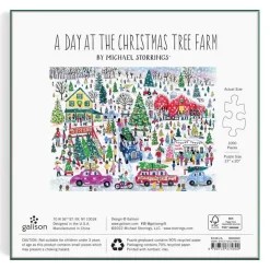 Puzzle 1000 pièces aluminium : Christmas Tree Farm, Michael Storrings - Galison