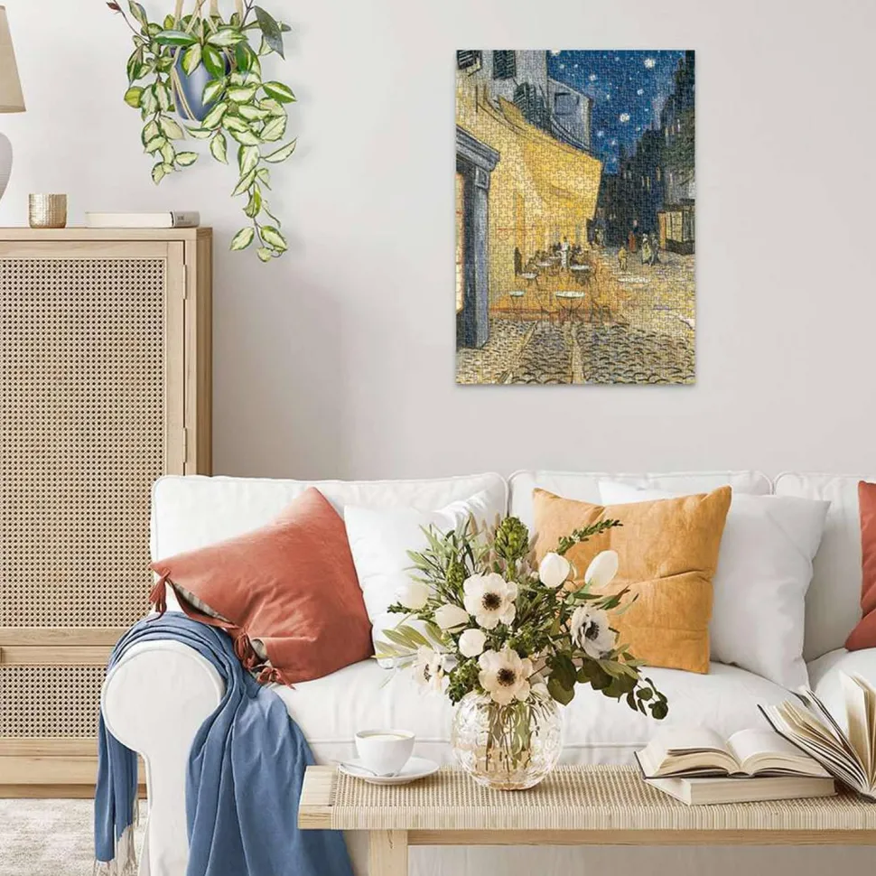 Puzzle 1000 pièces Art collection - Vincent Van Gogh : Terrasse de café, le soir - Ravensburger