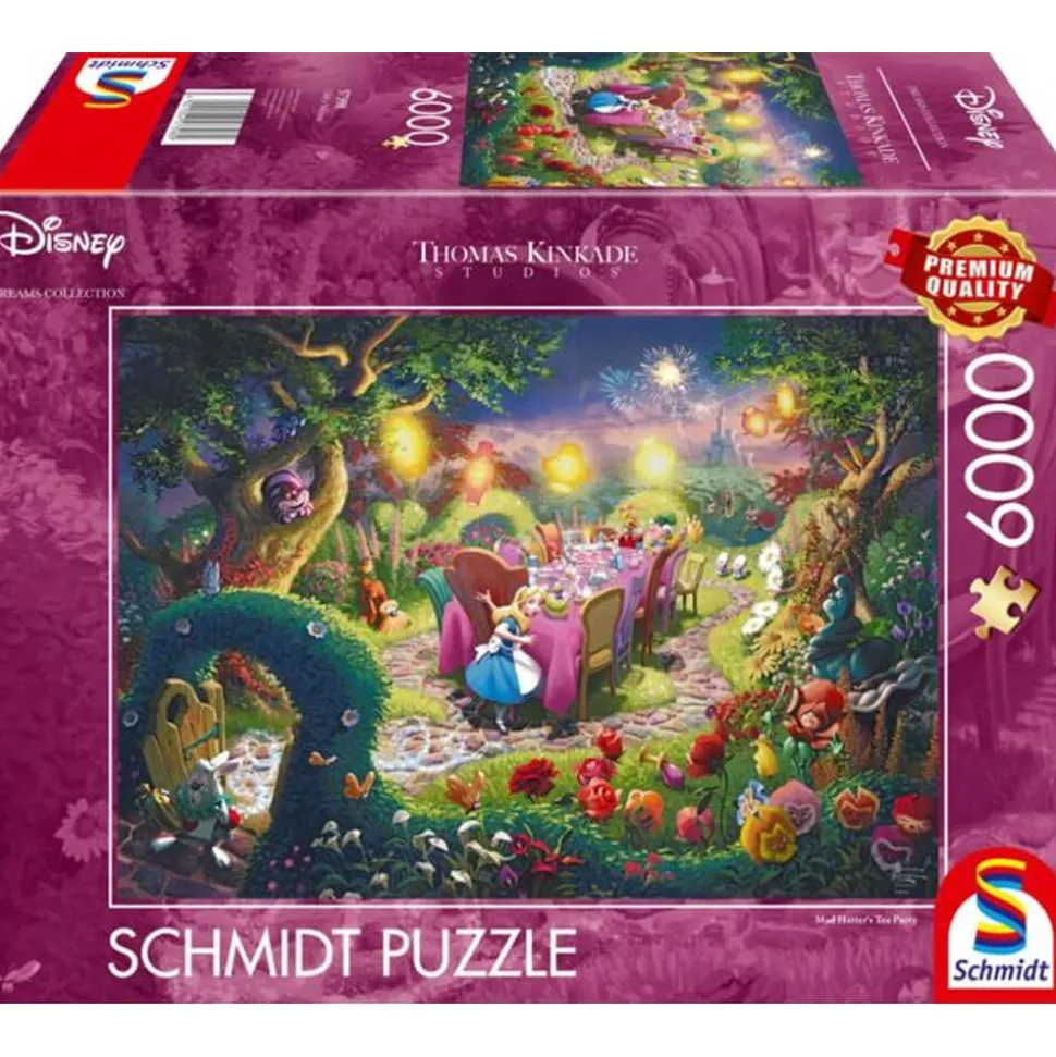 Puzzle 6000 pièces Disney : Thomas Kinkade : Fête du thé du chapelier fou - Schmidt
