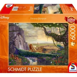 Puzzle 6000 pièces Disney : Thomas Kinkade : Le Roi Lion, Retour au rocher de la fierté - Schmidt