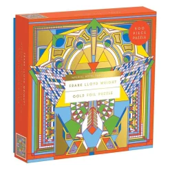 Puzzle 500 pièces effet alu : Tapis paon de l'Imperial Hotel, Frank Lloyd - Galison