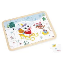 Puzzle 24 pièces en bois : A la montagne - Janod