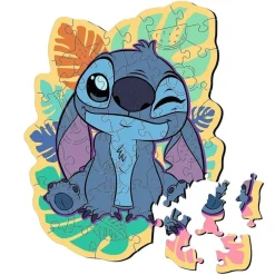Puzzle 50 pièces en bois : Happy Stitch - Disney Lilo & Stitch - Trefl