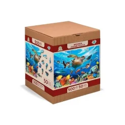 Puzzle 505 pièces en bois : La vie dans les océans - Wooden City
