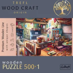 Puzzle 500+1 pièces en bois : Les trésors du grenier - Trefl
