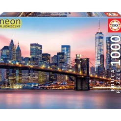 Puzzle 1000 pièces Fluorescent (Néon) : Pont De Brooklyn - Educa