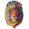 Puzzle 250 pièces/40 formes en bois : Lion Mystique - Wooden City