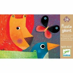 Puzzle 36 pièces géant - La parade des animaux - Djeco
