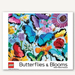 Puzzle 1000 pièces LEGO : Papillons et Fleurs - Galison