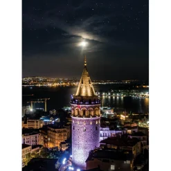 Puzzle 1000 pièces Neon : Tour de Galata - Art Puzzle