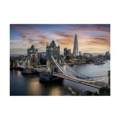 Puzzle 1000 pièces Néon : Crépuscule sur Tower Bridge - Dino