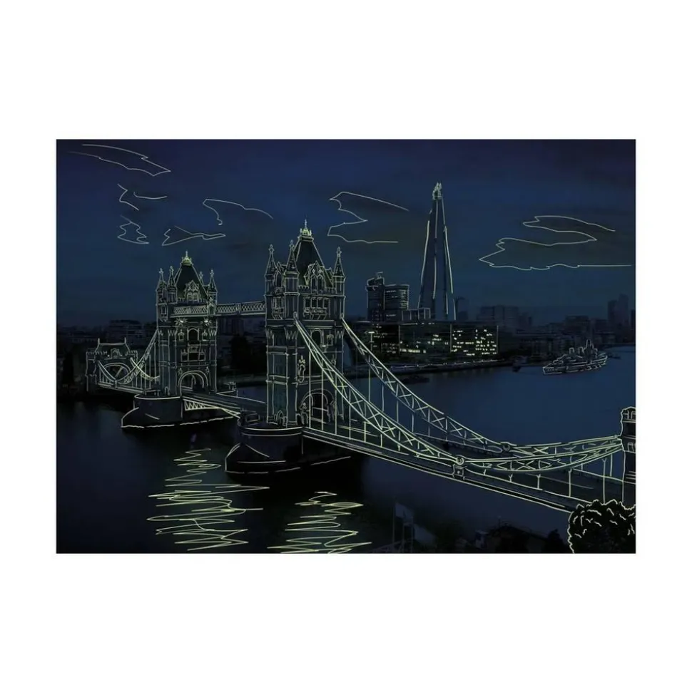 Puzzle 1000 pièces Néon : Crépuscule sur Tower Bridge - Dino