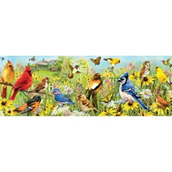 Puzzle 1000 pièces panoramique : Oiseaux de jardin - Eurographics