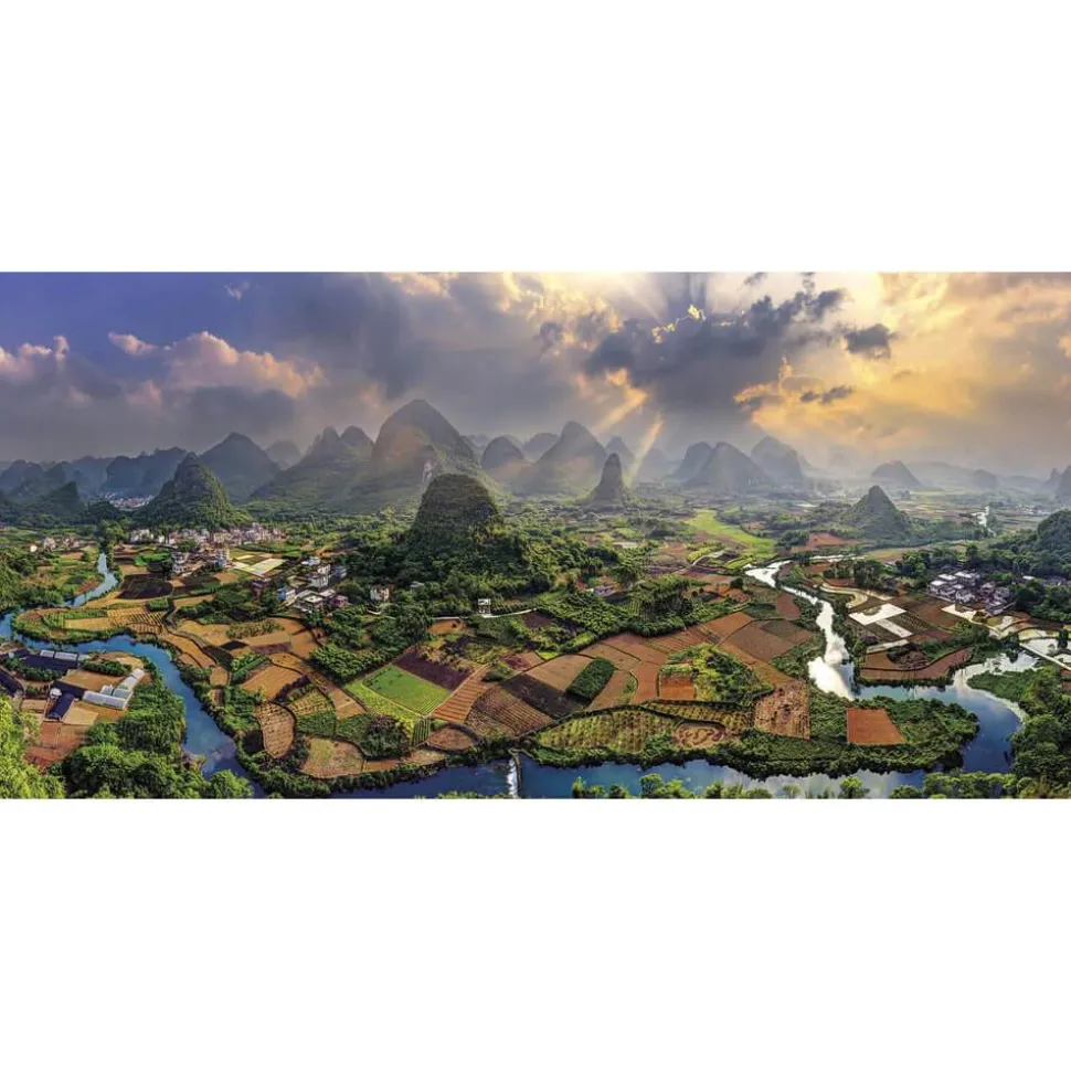 Puzzle 636 pièces panoramique : Champs de rêve - Gibsons