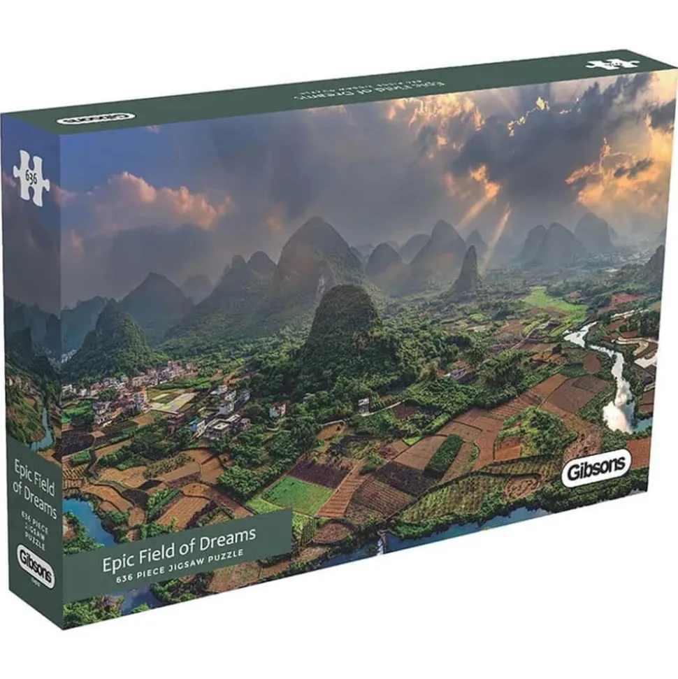 Puzzle 636 pièces panoramique : Champs de rêve - Gibsons