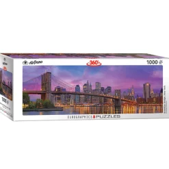 Puzzle 1000 pièces panoramique : Pont de Brooklyn, New-York - Eurographics