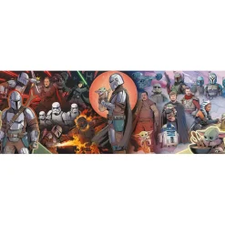 Puzzle 1000 pièces panoramique : Star Wars Mandalorian : Les Aventures du Mandalorien - Trefl