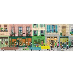 Puzzle 1000 pièces Panoramique : la vie parisienne - Galison