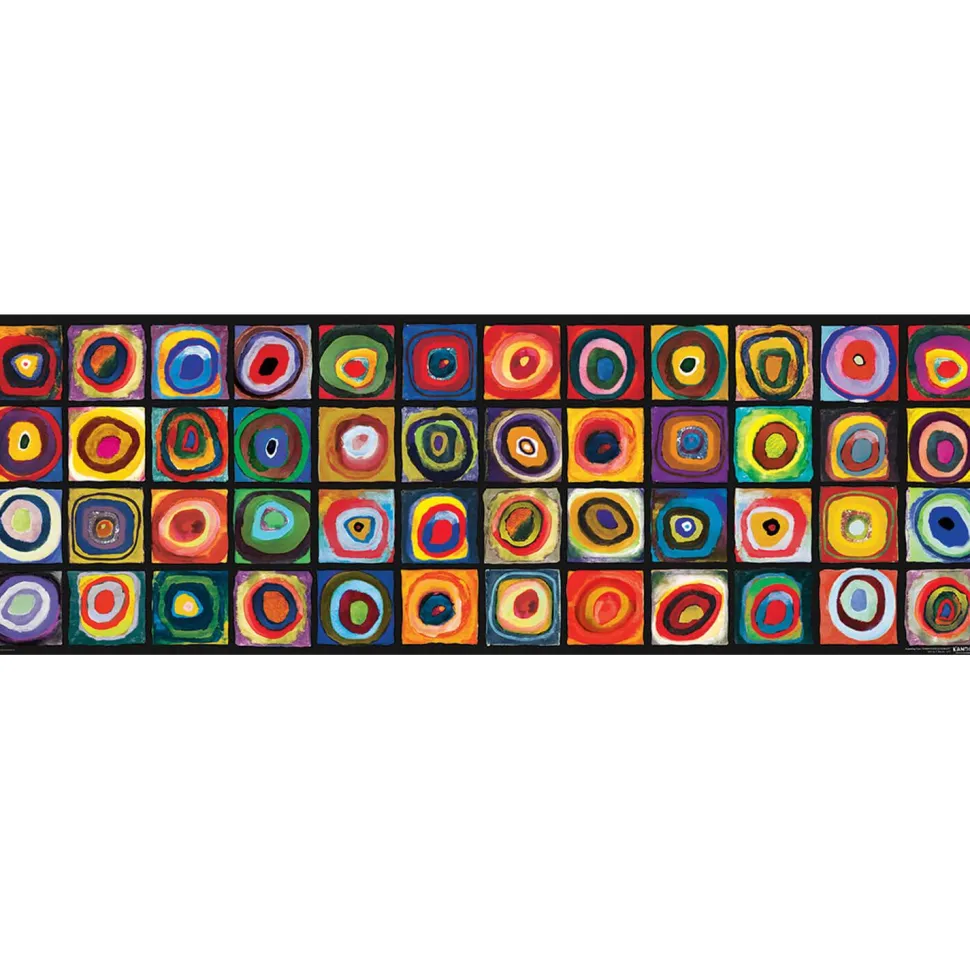 Puzzle 1000 pièces panoramique : Etudes de couleurs, Wassily Kandinsky - Eurographics