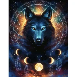 Puzzle 500 pièces phosphorescent : Star Line : Loup lumineux - Ravensburger