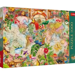Puzzle 1000 pièces Premium Plus : Carte du monde antique - Trefl