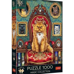 Puzzle 1000 pièces Premium Plus : Fou des chats - Magical Collection - Trefl