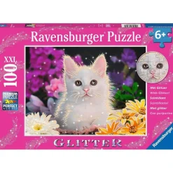 Puzzle 100 pièces XXL : Chat à paillettes (Collection Paillettes) - Ravensburger