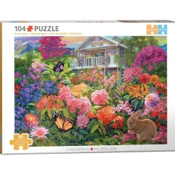 Puzzle 104 pièces XXL : Jardin des lapins par Chris Bigelow - Eurographics