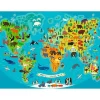 Puzzle 150 pièces XXL : La carte du monde des animaux - Ravensburger
