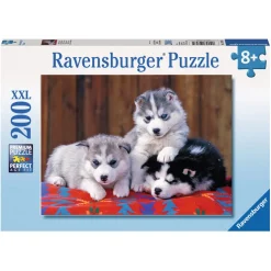 Puzzle 200 pièces XXL : Mignons huskies - Ravensburger
