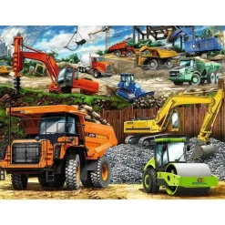 Puzzle 100 pièces XXL  Véhicules de construction - Ravensburger