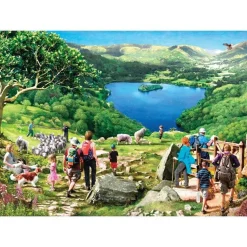 Puzzle 500 pièces XXL : Vue sur le lac - The House Of Puzzle