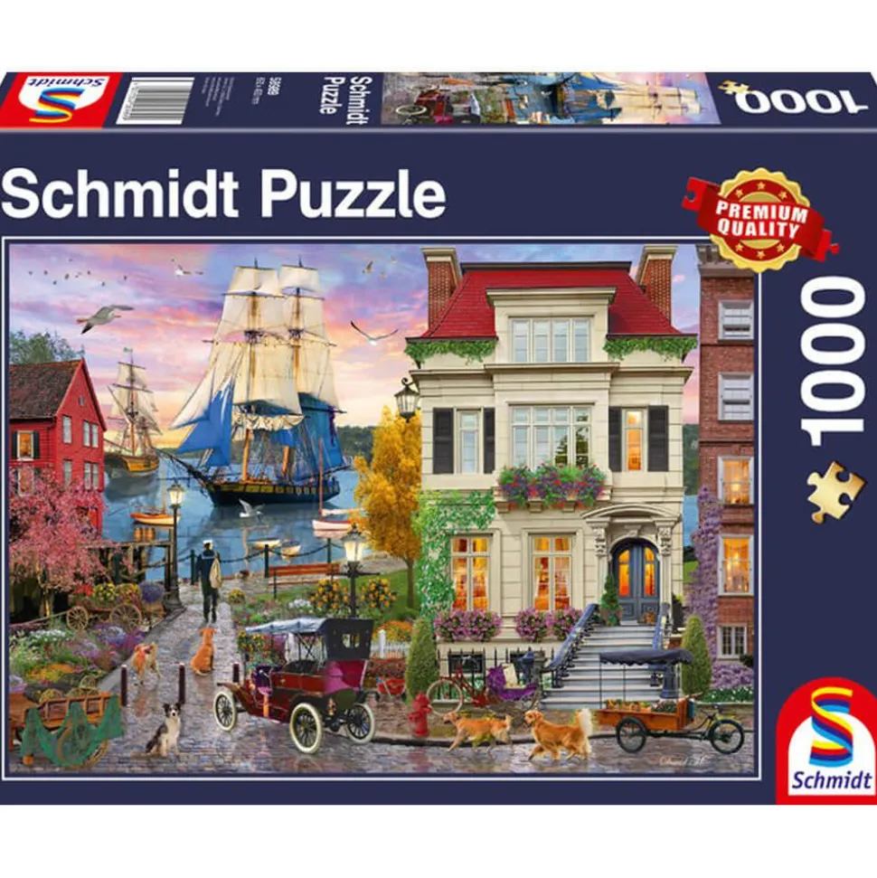 Puzzle 1000 pieces : Bateau dans le port - Schmidt