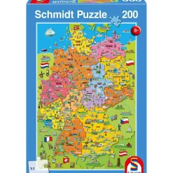 PUZZLE 200 PIECES : CARTE DE L'ALLEMAGNE ILLUSTREE - Schmidt