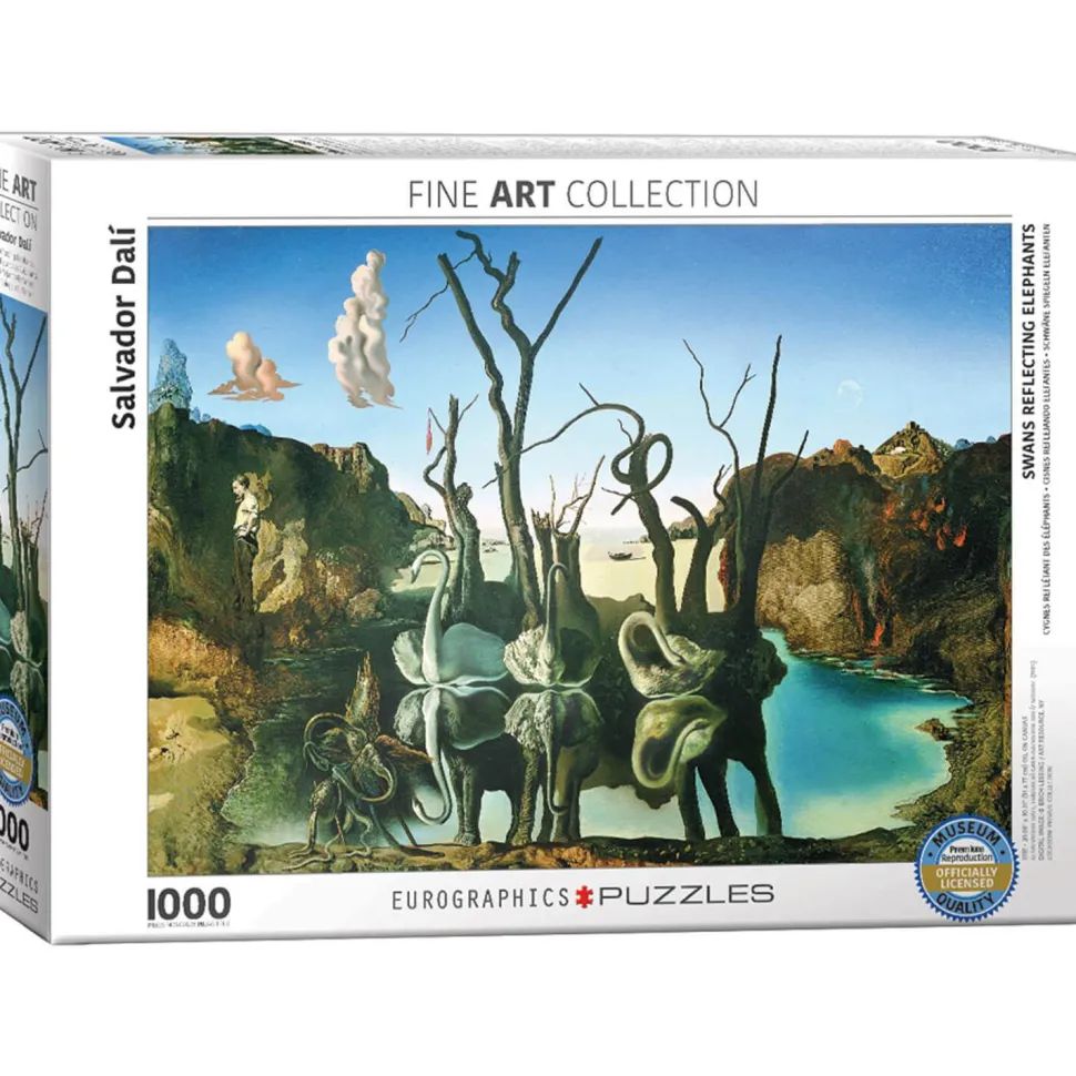 Puzzle 1000 pieces : Cygnes reflétant les éléphants, Salvdor Dali - Eurographics