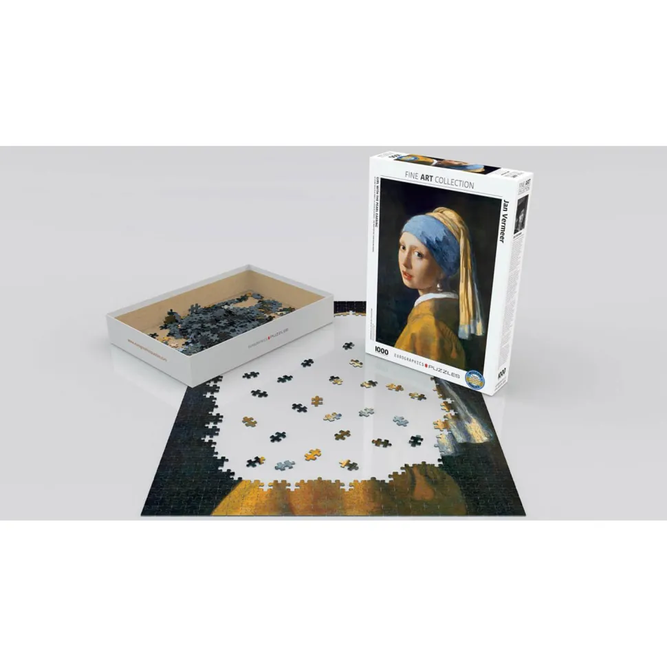 Puzzle 1000 pieces : La jeune fille à la perle, Vermeer - Eurographics