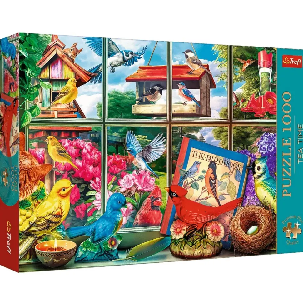 Puzzle 1000 Premium Plus : Tea Time : Le monde des oiseaux - Trefl