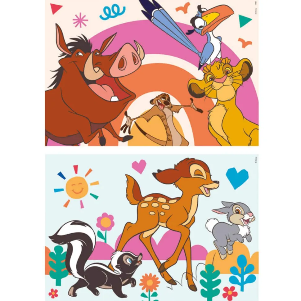 Puzzle 2 x 16 pièces : Animaux Disney - Educa