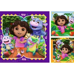 Puzzle 3 x 49 pièces : Dora - Prêt pour l'exploration ? - Ravensburger