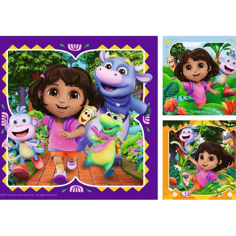 Puzzle 3 x 49 pièces : Dora - Prêt pour l'exploration ? - Ravensburger