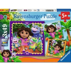 Puzzle 3 x 49 pièces : Dora - Prêt pour l'exploration ? - Ravensburger
