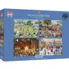 Puzzle 4 x 500 pièces : Fêtes de village - Gibsons