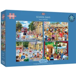 Puzzle 4 x 500 pièces : Jours d'école - Gibsons